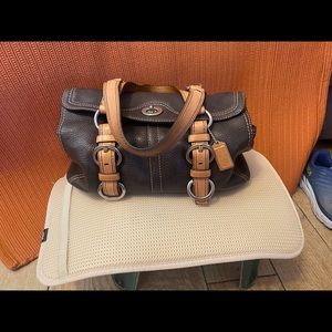 Brown with tan straps Coach bag